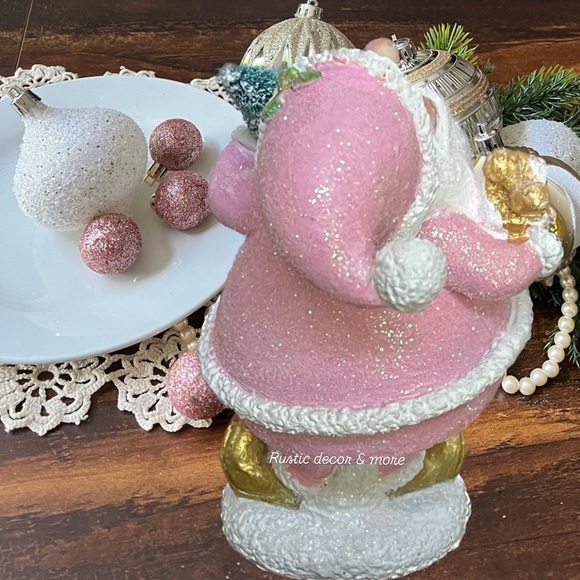 Pink Santa Bobble Head for your tier trays - Picture 4 of 4